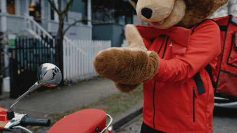 Let's Ride Man In Bear Costume GIF