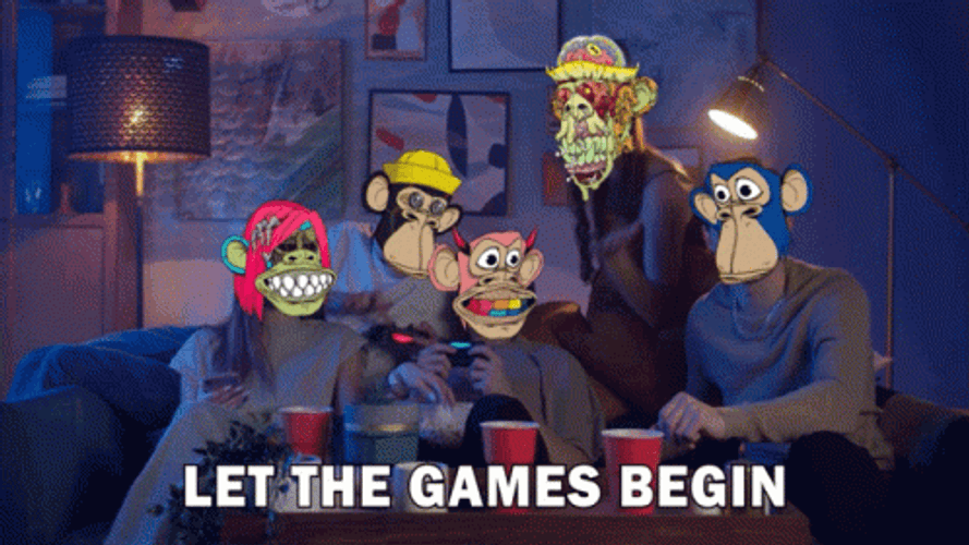 Let The Games Begin Moon Beam Ape GIF