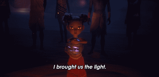 Let There Be Light Cartoon Black Girl GIF