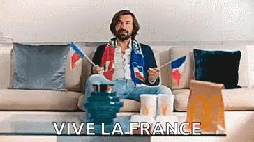 Lethargic Viva La France Andre Pirlo Waving Flags GIF