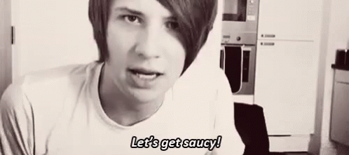 Lets Get Saucy Guy Black And White GIF