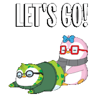 Lets Go Penguin Sticker GIF
