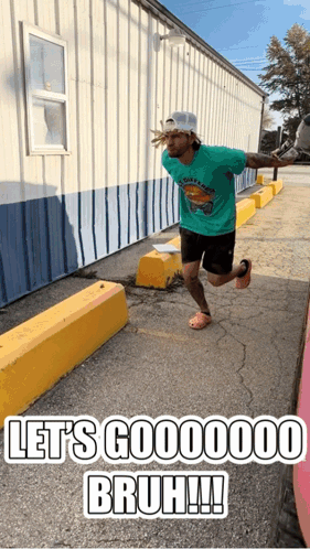 Lets Goooo Bruh Excited Running Men GIF
