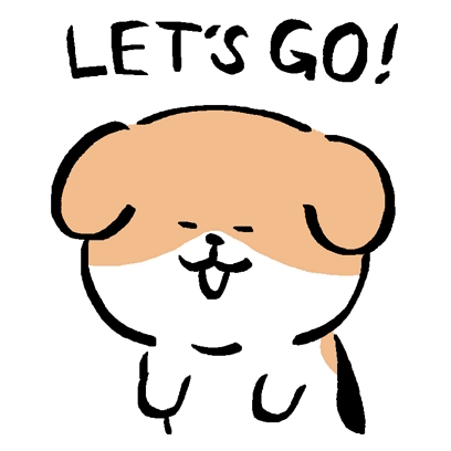 Lets Goooo Cute Animated Puppy GIF