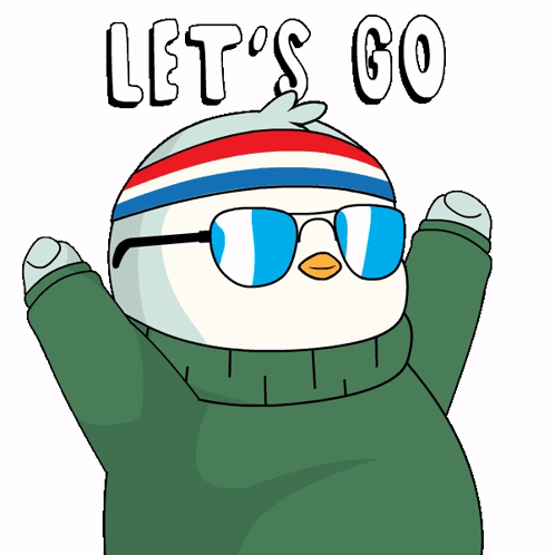 Lets Goooo Excited Pudgy Penguin GIF