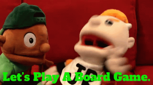 Lets Play A Game Puppets Board Game GIF