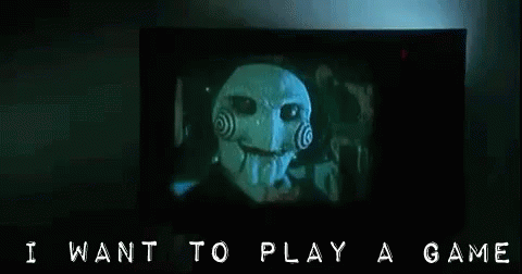 Lets Play A Game Scary Mask GIF