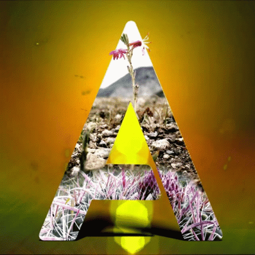 Letter A And The Rising Sun GIF