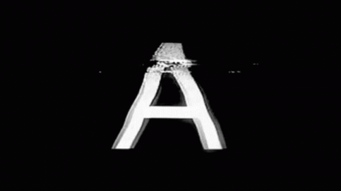 Letter A Glitching Animation GIF