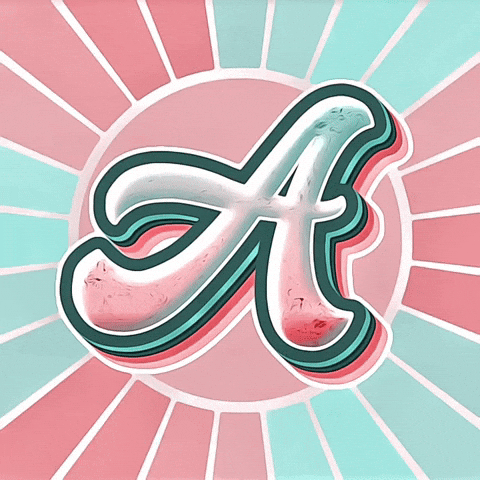 Letter A In Retro Animation GIF