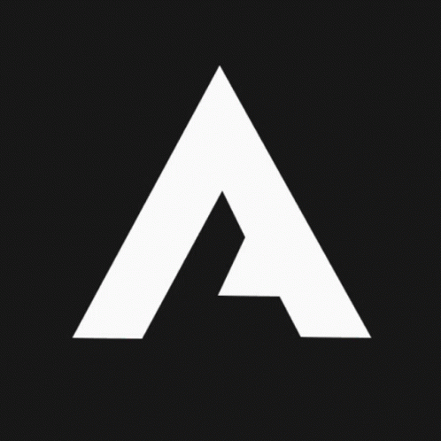 Letter A on Black Background