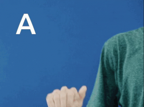 Letter A Sign Language GIF