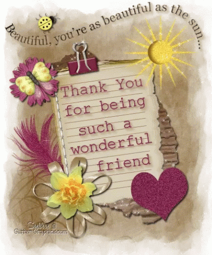 Letter For Thank You For Being A Friend GIF