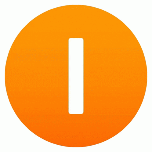 Letter I On An Orange Dot GIF