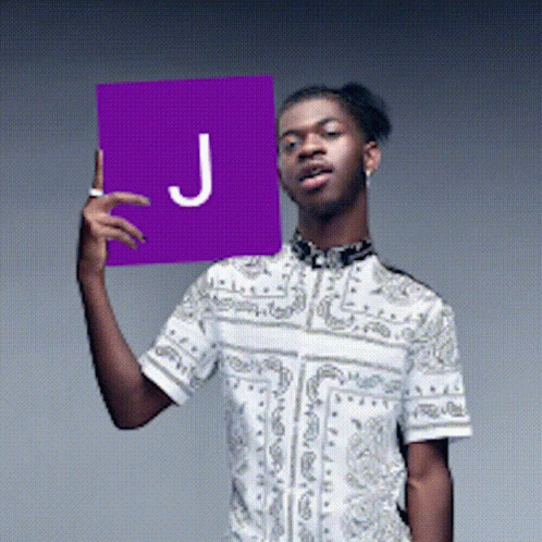 Letter J On A Purple Board GIF