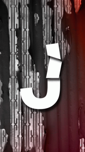 Letter J on Red and Black Background