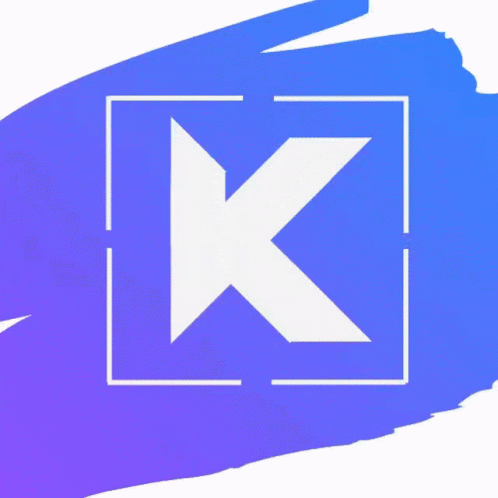 Letter K in Blue Square