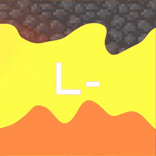 Letter L on Yellow and Orange Background