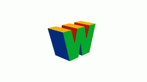Letter W 3d Revolving GIF