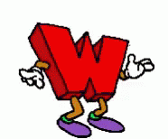 Letter W Cartoon Dance GIF