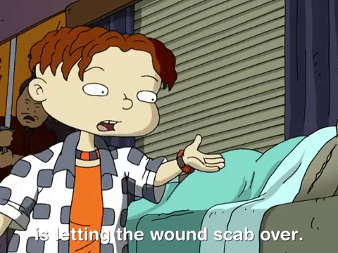 Letting Wound Scab Over But Picking It GIF