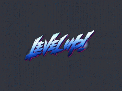 Level Up Lightning Strikes Moving Art GIF