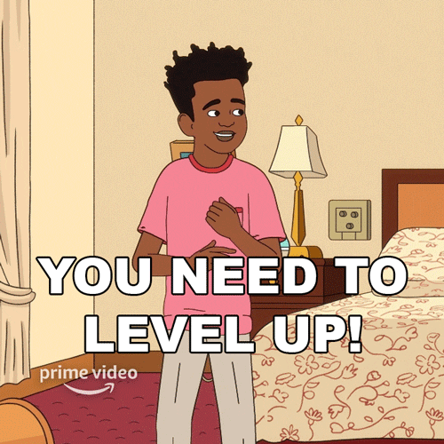 Level Up Fairfax Boy Cartoon GIF