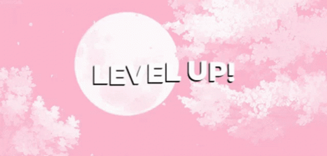 Level Up Pink Sky Mobile Design GIF