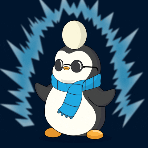 Level Up Pudgy Penguin GIF