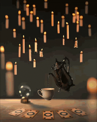 Levitating Kettle Pouring The Tea GIF