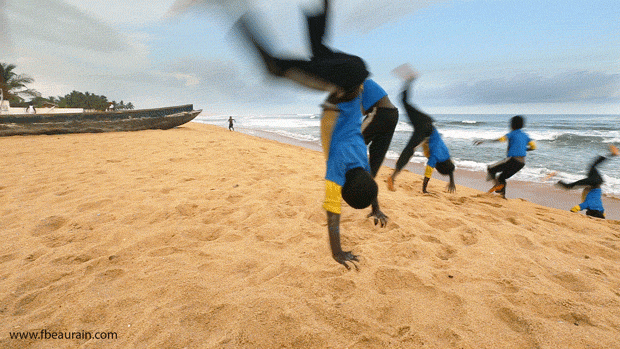 Liberia Backflipping Kids GIF