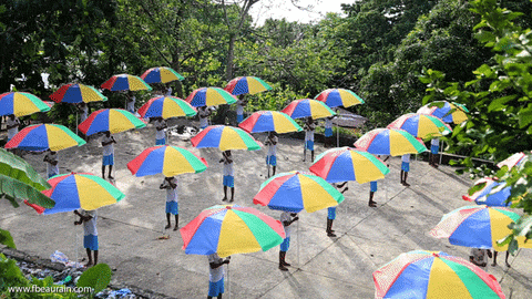 Liberia Spinning Umbrellas GIF