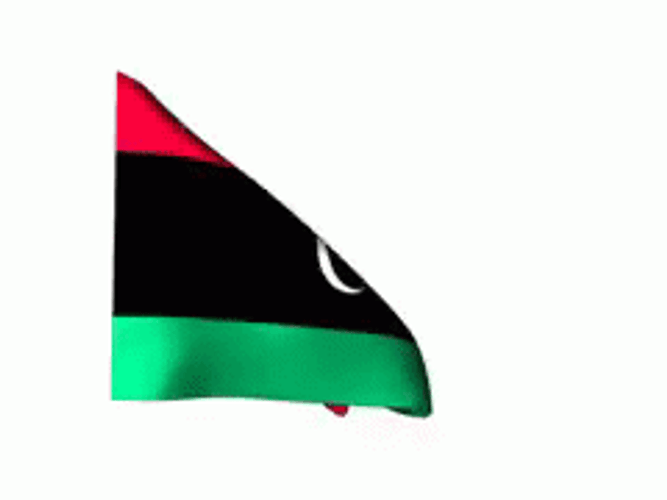 Libya Flag White Background GIF