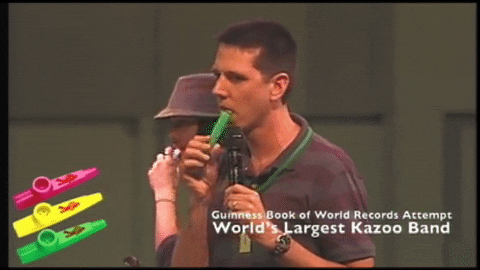 Lick Kazoo Man World Records GIF