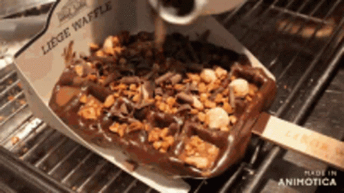 Liege Waffle Being Poured GIF