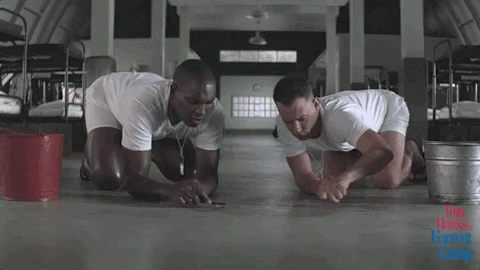 Lieutenant Dan Forrest Gump Bubba Blue Cleaning GIF