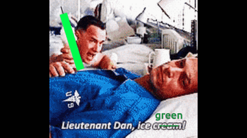 Lieutenant Dan Green Candle Stick Meme GIF