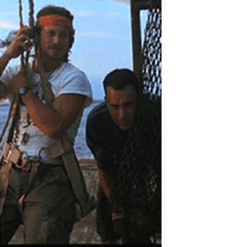 Lieutenant Dan Taylor Hanging With Forrest Gump GIF