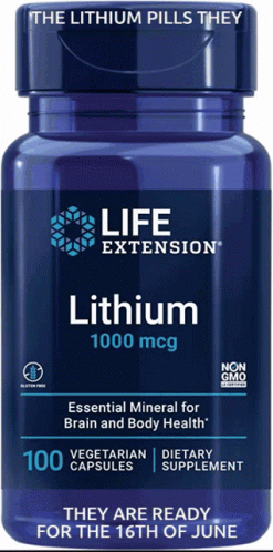 Life Extension Lithium 1000mcg 100 Vegetarian Capsules