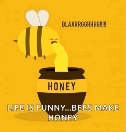 Life Is Fun Bees Make Honey Animation GIF