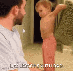 Life Lessons with Dad Little Girl Holding Hands