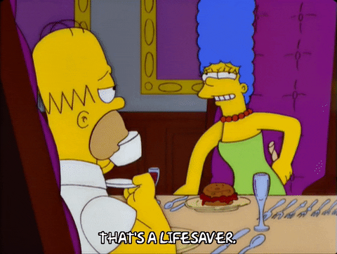 Life Saver Marge And Homer Simpsons GIF