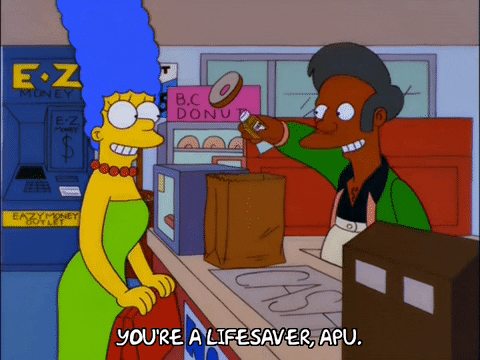 Life Saver Marge Simpon And Apu GIF