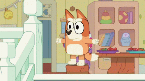 Lift Off Bluey Bingo Heeler With Jet Pack GIF