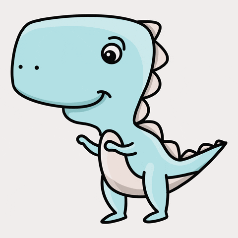 Light Blue Dancing Dino Trex GIF