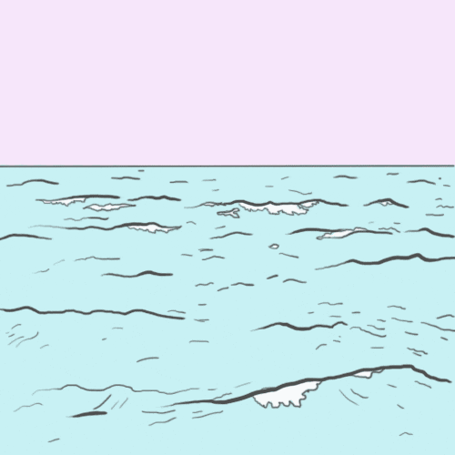 Light Blue Waves Simple Animation GIF