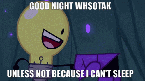 Light Bulb Saying Good Night GIF