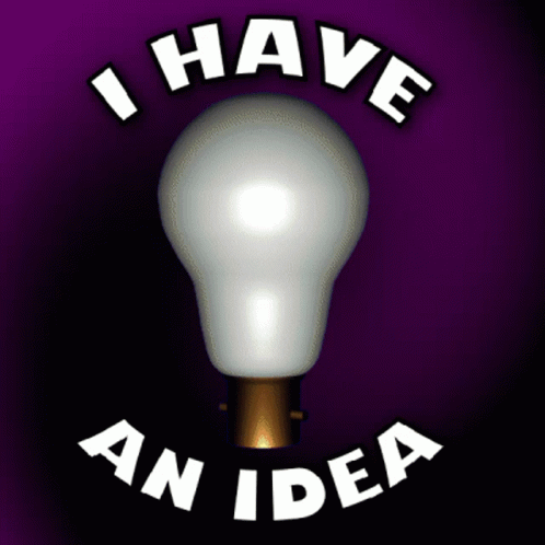Light Bulb With I Have An Idea