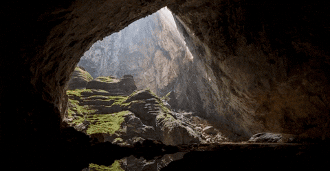 Light Flashing Inside Goblin Cave GIF