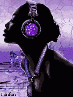 Light Purple Headphones Aesthetic GIF